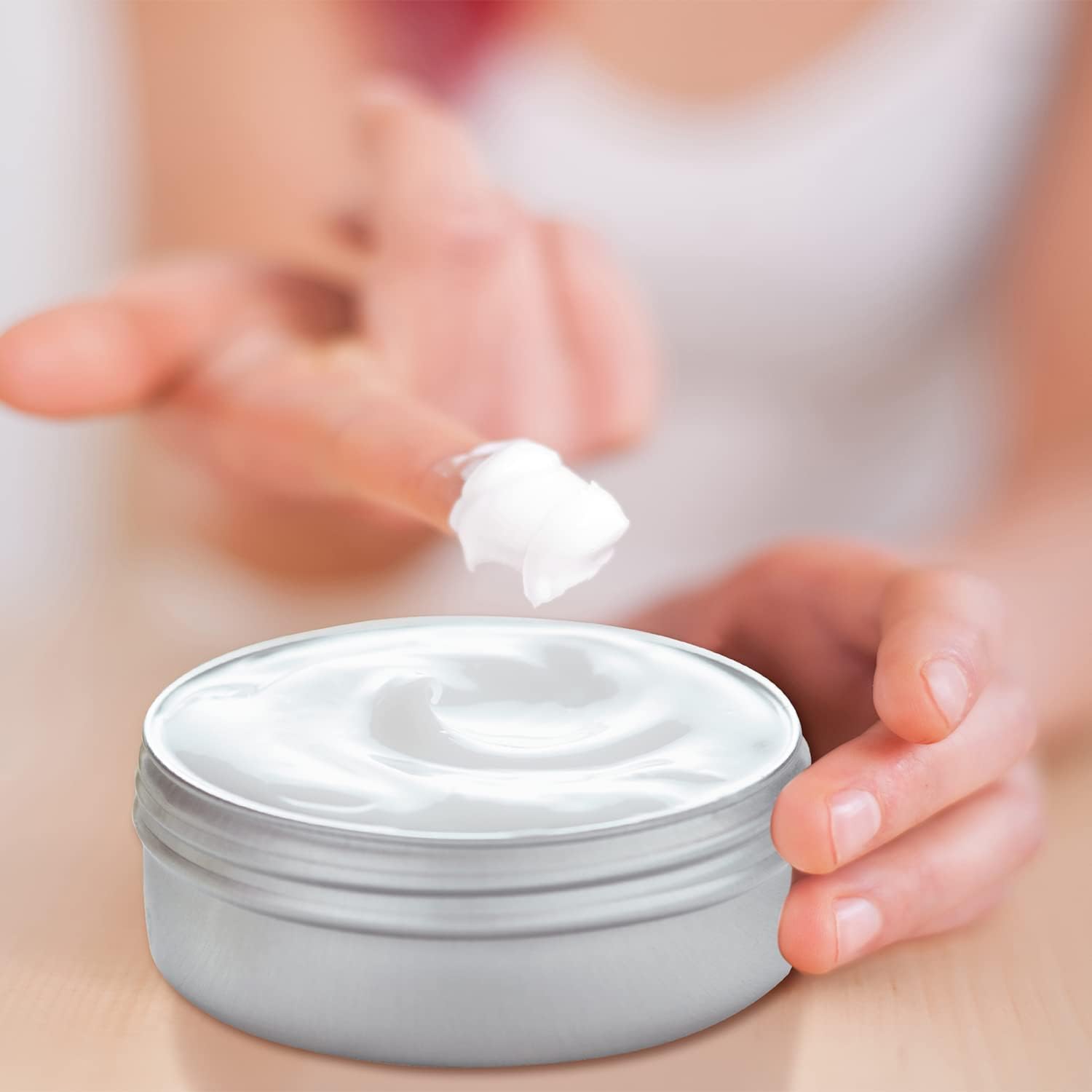 1 Ounce Aluminum Tin Jar Refillable Containers 30 ml Aluminum Screw Lid Round Tin Container Bottle 50 Pack for Cosmetic,Lip Balm, Cream