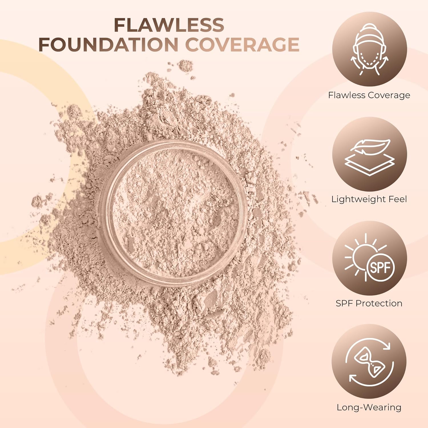 1 Ounce Light Foundation Powder Refill By Sweet Face Minerals, Lightweight Mineral Loose Makeup Powder with SPF 20, Full Coverage Flawless Finish, Talc-free, Cruelty-Free, Refillable Pouch